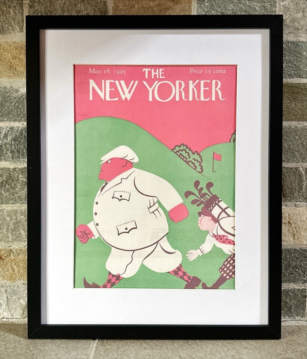 Framed 1925 The New Yorker Nov 19 Cover Wilson Golfers